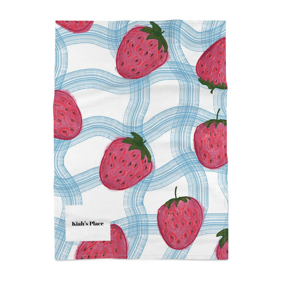 Strawberry Print Tea Towel