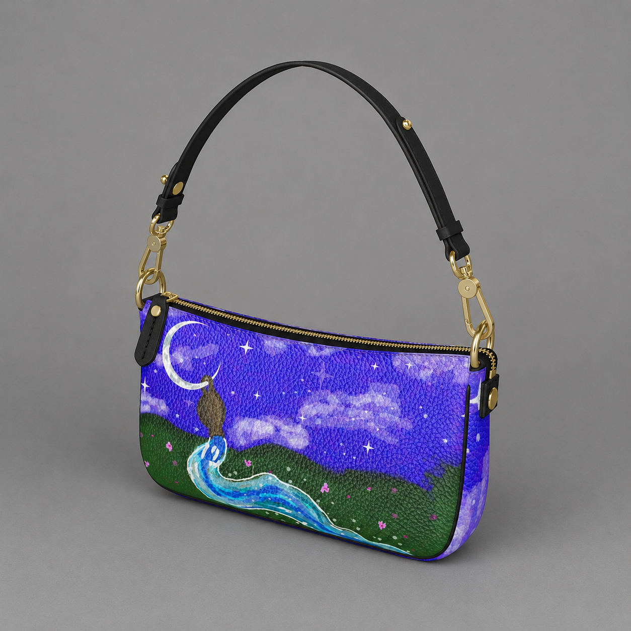 Aquarius Inspired Baguette Bag